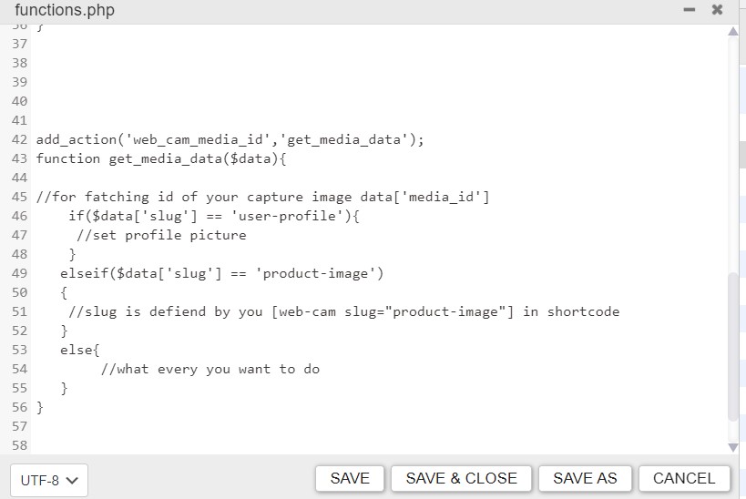 Example how to get image id after button click